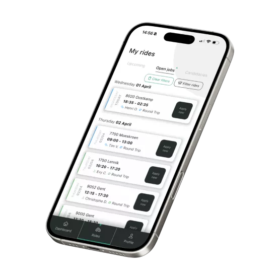 mockup driver app